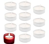 Genérico Candele da tè - Candele da tè senza fumo | Candele da tè senza profumo | Candela votiva in cera | 10 candele da tè senza fumo | Candele da tè leggere a lunga durata per matrimoni, casa e