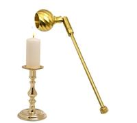 Generico Candle Snuffer - Metal Extinguisher, Long Handle Tool for Home | Tower Shape | Gold-Plated Aluminum Extinguisher | Long Handle, Anti-Splatter Metal Design For Scented Candle Wax Flame