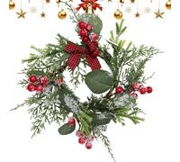 Genérico Candle Wreath Christmas Decor Table Centerpiece Festive Holiday Decoration Kitchen Dining Living Room Bedroom Fireplace Shelf Study Winter Decoration Candle Holder Table Ring Christmas