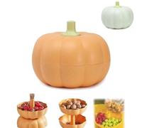 Generico Candy And Nut Serving Supporto per spuntini zucca, Supporto per spuntini zucca impilata, ciotola per zucca, vassoio per spuntini zucca rimovibile a strato secco umido