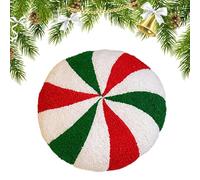 Generico Candy Cane Plush Red - White Green Festive Home Decor Winter | Christmas Candy Cane Pillow | Red White Green Festive Home Decor | Christmas Pillows | For Couch Bed Home Living Room Sofa Do