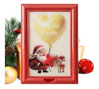 Generico Candy Frame,30x21x3cm Christmas Home Decor With Knob - Eye-Catching Reindeer Picture Frame Display Ornaments | For Holiday Birthday Living Room Bedroom Kitchen Office Mantel Porch Window