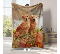Generico Cane Blanket for Bed Risata Coperta in Flanella Stampata in 3D, Modello Alla Moda e Personalizzato, Adatta per la Decorazione Della Camera da Letto, Resistente al Freddo e Calda, Lavabile