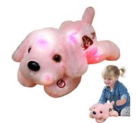 Genérico Cane di peluche illuminato a LED, simpatico cane, cucciolo illuminato, animale, luce notturna, sonno, ora di dormire, peluche, giocattolo per bambini e ragazze, 35,6 cm