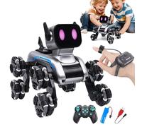 Genérico Cane giocattolo con telecomando - Robot per cani per bambini, cucciolo robot intelligente a otto ruote per interni e giardino per bambini e ragazze