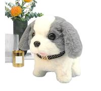 Generico Cane Peluche Cammina Abbaia Cane Robot Che Abbaia E Scodinzola | Giocattolo Cane Robot Cucciolo Peluche Interattivo Giocattolo Cane Imbottito Elettronico Interattivo Realistico Morbido