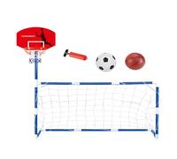 Generico Canestro da basket al coperto | Centro attività sportive 2 in 1 | Bambini Gioco della Palla Hoop Set Giocattolo per Bambini Età 3 4 5 6 7 8 9 Anni