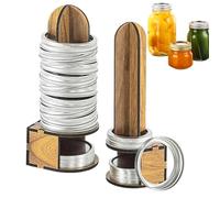 Generico Canning Lid Rack - Wooden Can Lid Holder, Double Storage Units, Efficient Ring Organizer, Compact Pantry Solution | Kitchen Organization For Food Preservation Pickling Jam Canning
