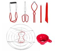 Generico Canning Tool Kit 7Pcs - Anti-Scald Clamp Set, Includes Lid Lifter | Food Clip, Can Clip, Funnel, Lid Screwer, Steaming Rack | DIY Home Preserving Kit for Jars, Safe Food Handling, Kitchen Canni