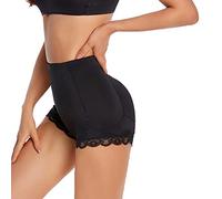 Generico Canotta Contenitiva Donna Panciera Donna da Ragazzo in Pizzo per Sollevatore di Culo da Mutandine Imbottite in Spugna Imbottite per Body Shaper Corsetto Dimagrante Body Black L