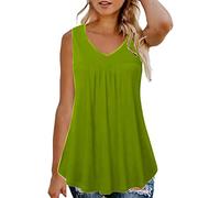 Generico Canotta Donna Cotone Loose Traspirante Sexy Leggero Top Comodo Morbido Estiva Elegante Canottiera Senza Maniche Elasticizzato Fitness Jng T Shirt Sportiva Basic Camisole Tinta Unita Tank Top