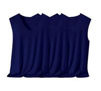 Generico Canotta Palestra Uomo, Canotta Casual Senza Maniche con Scollo a V da Uomo, 3 Pezzi. Canotta da Uomo, 3 Pezzi. Canotta da Uomo Senza Maniche. Termica Palestra (Navy, XXXXL)