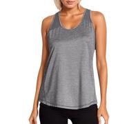 Generico Canotta Sportiva Donna Palestra Bielastico Canottiera Senza Maniche Elasticizzata Elegante Aderente Vestibilità Maglietta alla Finta con Collo a Coste per Casual