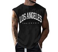 Generico Canotta Uomo Elasticizzata, Canottiere Uomo Estive Cotone Allenamenti Estate Sciolto Senza Maniche T-Shirt Traspirante Casual Sport Sciolto Tank Top per Palestra Spiaggia