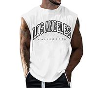 Generico Canotta Uomo Estiva Cotone, Canottiere Uomo Estive Cotone Allenamenti Estate Sciolto Senza Maniche T-Shirt Traspirante Casual Sport Sciolto Tank Top per Palestra Spiaggia