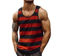 Generico Canotta Uomo Spalla Larga, Canottiera Estiva Costine Nera, Canotte da Mare comode, Tank Top Senza Maniche Semplice Perfetto Relax casalingo e passeggi vicini abituali