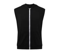 Generico Canottiera Uomo Estiva Canotte da Allenamento con Cappuccio da Confezione da 2 Magliette da Palestra Senza Maniche con Zip Magliette con Taglio Muscolare Felpe con Cappuccio per