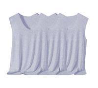 Generico Canottiere Uomo estive,Canottiere estive Uomo, Modello Casual Senza Maniche Scollo a V, Confezione da 3 Pezzi, Cotone Bianco (Grey, XXXL)