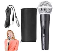 Generico cantando microfoni per la musica | Switch Switch Microfoni che cantano con cavo audio Non si preoccupano la borsa di archiviazione | Lavoro -microfono cantante legato per donne, uomini, canta