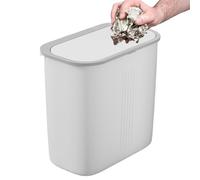 Genérico Canteen Desk Garbage Bin - Odor-Proof Narrow Rettangolare Trash Can With Lid | Narrow Trash Can | Slim With Lid For Laundry Room Commercial Restaurant Kitchen Hospital Bathroom