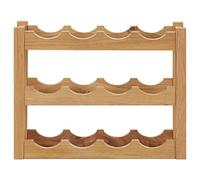 Generico Cantinetta per 12 Bottiglie 47x21x36 cm in Legno Massello di Rovere,Marrone,3.3kg,289202