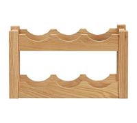 Generico Cantinetta per 6 Bottiglie 37x21x21 cm Legno Massello di Rovere,Marrone,2kg,289201