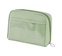 Generico Canvas Stationery Bag, 21.5x15x5.5cm Polyester Large Capacity 12 Compartments Organizer with Portable Carrying Handle for High School, College, Office