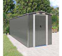 Generico Capanno da Giardino Grigio Chiaro 192x606x223cm Acciaio Zincato,Grigio,148.88kg,3147443