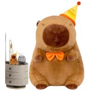 Generico Capibara da abbracciare -, Cappello da compleanno, Cuscino imbottito | Bambola comoda e confortevole per la buonanotte con coperta per adolescenti, bambine, ragazzi, sorelle, compagni
