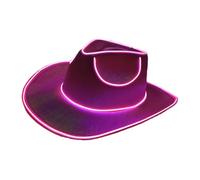 Generico Cappelli a LED - Accendi cappelli da cowboy | I cappelli da cowgirl illuminano i cappelli | Cappelli a LED Glow in the Dark Party Cowboy Capone | Cappelli di vestiti a batteria | Accessori
