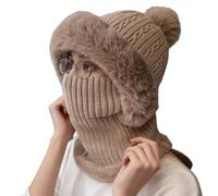 Generico Cappelli A Maglia per Donne - Copertura per Il Viso Antivento,Berretto A Maglia Caldo con Sciarpa E Copri Volto | per Escursionismo Viaggi Sci Ciclismo Snowboard Donna Nonna Mamma