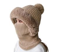 Generico Cappelli A Maglia per Donne,Copertura per Il Viso Antivento | Berretto A Maglia Caldo con Sciarpa E Copri Volto,per Donne Nonne E Madri Escursionismo Ciclismo Viaggio Sci Ciclismo Snowboard