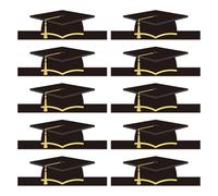 Generico Cappelli cartacei di laurea per i bambini,Dieci Pezzi Di Fascette Auguri | Cappelli laurea congratulazioni in carta | Per Cerimonia Scolastica, Festa, Celebrazione E Cabina Fotografica