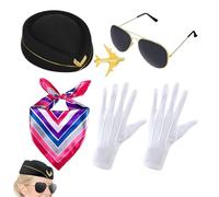 Generico Cappelli Da Assistente Di Volo,5 Pezzi Foto Bundle Di - Set Di Cappelli Da Hostess,Per Festa Capodanno Quotidiano Indoor Outdoor Ringraziamento Festività Compleanno Casa