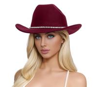 Generico Cappelli da Cowboy Neri e argentati Glitterati per Le Donne Cappello da Cowboy con Strass Scintillanti per Le Signore (RD2 One Size)