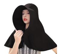 Generico Cappelli da Sole per Donna Italia - Cappelli da Sole da Donna Protezione UV Cappello a Tesa Larga Grande, Protezione UV Copricollo Traspirante per Alpinismo Baseball Picnic Paesaggistica con