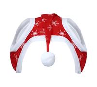 Generico Cappelli Di Babbo Natale Dei - 13.78x13,78 Pollici Costumi Di Natale Per Cavalcata Invernale, Costume Festivo Con Design Del Fiocchi Di Neve, Decorazione Per Le Vacanze Per Eventi