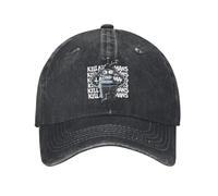 Generico Cappelli di Natale Bendered Salva Il Pianeta Uccidi Tutti Gli Umani Cappellini da Baseball Cartone Animato Cappello Denim Lavato Vintage Regalo Cappello Snapback da Viaggio Outdoor