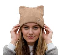 Generico Cappelli Donna Invernali Eleganti,Cappello Termico Invernale in Maglia con Design A Orecchie di Gatto Morbido E Misto per attività All'Aperto con Tempo Freddo