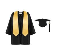 Genérico Cappelli e vestaglie di laurea per bambini, abbigliamento da cerimonia per bambini, abbigliamento di laurea per ragazze e ragazzi, per cerimonie scolastiche, foto di elebrazioni