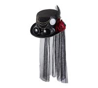 Generico Cappelli Gotici Da Uomo Copricapo Gotico Unisex e da Costume | Cappello A Cilindro Steampunk Per Donna Oggetti Di Scena Per Film Festa In Maschera Festival Halloween Spettacolo Teatrale