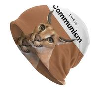 Generico Cappelli Invernali Unisex Comunismo Personalizzato floppa Carino Cofano Homme Fresco Cappello Lavorato a Maglia per Gli Uomini Donne Autunno Inverno Caldo caracal Gatto Berretti Berretti