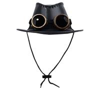 Generico Cappelli Steampunk per Donna, Cappello da Cowboy, Accessori Costume con Occhialini per Festa Evento Cosplay Sfilate Maschere