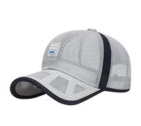 Generico Cappellino con Visiera Donna-Cappello da Sole Cappellino in Rete Unisex Cappello Preppy con Toppa Cappello da Baseball retrò