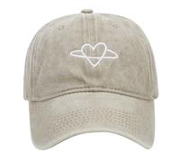 Generico Cappellino da Baseball con Visiera Curva Versatile e Casual Ricamato per la Giornata Internazionale Contro Il Cancro al Seno Adatto a Uomini e Donne (Beige, One Size)