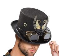 Generico Cappello a cilindro steampunk - Cappello Steampunk gotico creativo | Hall regolabile tra le di costume e cappelli da ingranaggi | retrò leggero per cosplay per adulti vestirsi