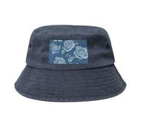 Generico Cappello Boonie Beautiful Roses On Blue Background Cappellino a