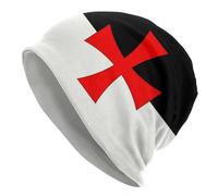 Generico Cappello Caldo d'inverno,Bandiera dei Cavalieri Templari, Berretto con Berretto Caldo d'inverno, Uomo Cappelli a Maglia, Sci Crociate medievali, Croce a Croce, Berretti a Teste, Berretti