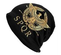 Generico Cappello Caldo Inverno、Emblema dell'aquila bizantina in Oro d'oro, testelli, Berretti Unisex da Strada in Maglia, Cappello a Maglia per Adulti Roma, Cappelli a Cappuccio SPQR