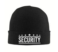Generico Cappello Caldo Inverno、Stelle della Sicurezza per Le Guardie di Sicurezza Cappello a Maglia, Berretto, Cappelli Autunnali e Invernali, Cappello Hip Hop Caldo, Uomini Donna, Regali
